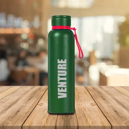 Military Green Customized 900ml Vacuum Insulated Flask with Carry Strap | 304 Steel inside & outside | 18 hours hot/cold
