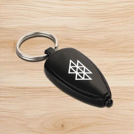 Black Customized Logo Highlight Keychain