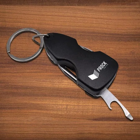 Customized 6 in 1 Military Keychain With Toolkit and Torch