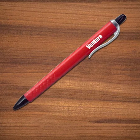 Red Customized Triangular Plastic Pen