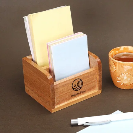 Customized Wooden Card & Notepad Holder