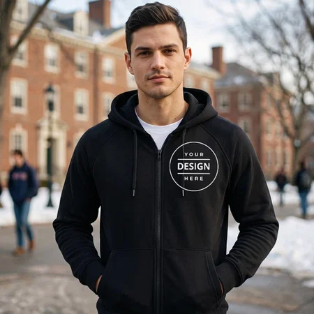 Black Jack & Jones Austin Customized Zip Hoodie for Men