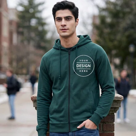 Petrol Jack & Jones Austin Customized Zip Hoodie for Men