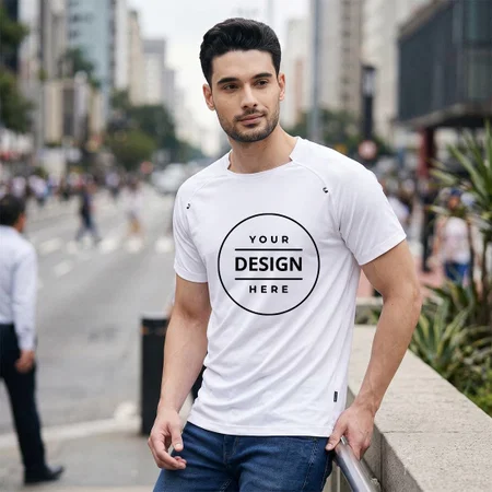 White Dri-Fit Jack & Jones Icero Customized Crew Neck T-Shirt for Men
