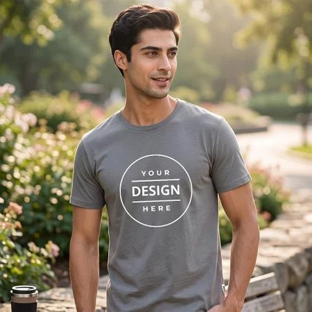 Grey Jack & Jones Joren Customized Crew Neck T-Shirt for Men