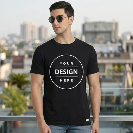 Black Pepe Jeans Ibiza Customized Crew Neck T-Shirt for Men