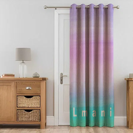 Watercolor Abstract Customized Photo Printed Curtain