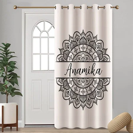 Mandala Art Customized Photo Printed Curtain
