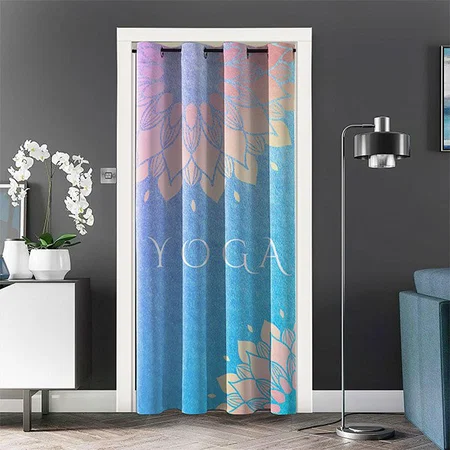 Rose Gold Foil Mandala Design Customized Photo Printed Curtain