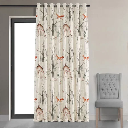 Forest Animals Design Customized Photo Printed Curtain