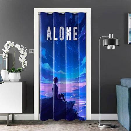 Animation Scenery  Customized Photo Printed Curtain