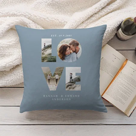 Love 4 photo simple modern Customized Photo Printed Cushion