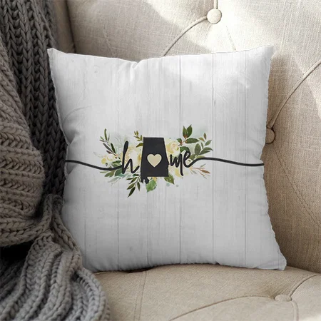 Your Home City Rustic Customized Photo Printed Cushion