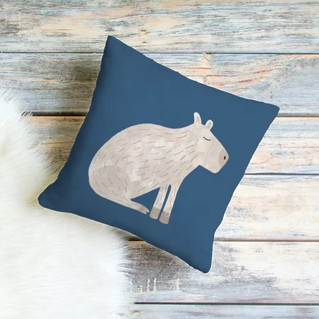 Cute Capybara Customized Photo Printed Cushion