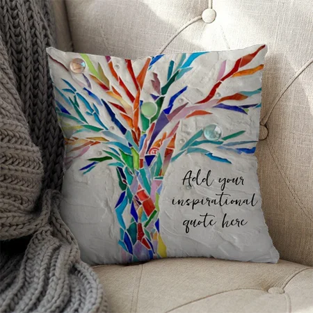 Create Your Own Inspirational Motivational Quote Customized Photo Printed Cushion