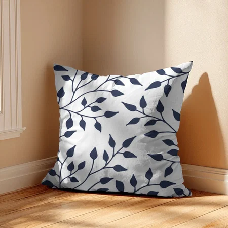 Elegant Leaves Customized Photo Printed Cushion