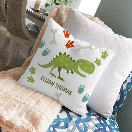 Cute Tyrannosaurus Dinosaur Customized Photo Printed Cushion