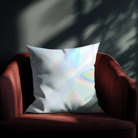 Holographic Iridescent Cute Modern Home Decor Customized Photo Printed Cushion