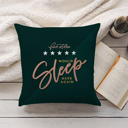 A Five Star Sleep Review Emerald Customized Photo Printed Cushion