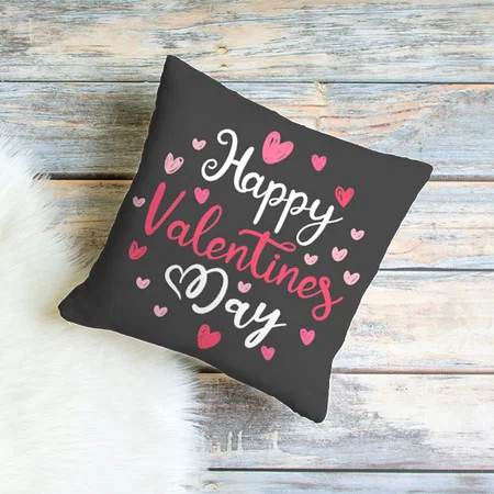Happy Valentine's Day Customized Photo Printed Cushion