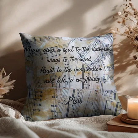 Music speaks Customized Photo Printed Cushion