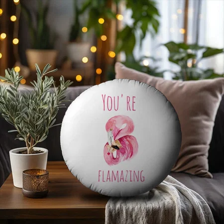 Golf Ball Dimples Customized Photo Printed Circle Cushion Pillow