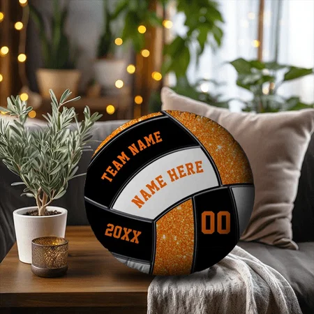 Senior Volleyball Gifts Customized Photo Printed Circle Cushion Pillow