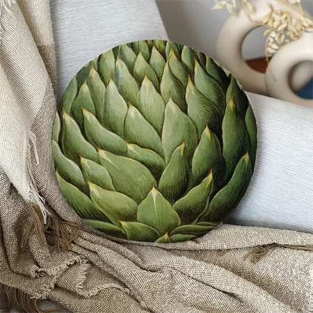 Artichoke Customized Photo Printed Circle Cushion Pillow