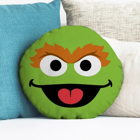 Oscar Face Art Customized Photo Printed Circle Cushion Pillow