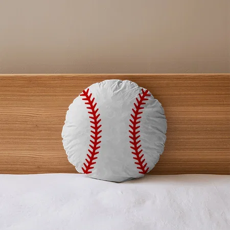Baseball Ball Customized Photo Printed Circle Cushion Pillow