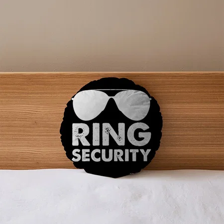 Wedding Party Ring Security Wedding Ring Customized Photo Printed Circle Cushion Pillow