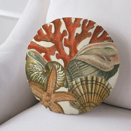 Sealife Collection Customized Photo Printed Circle Cushion Pillow