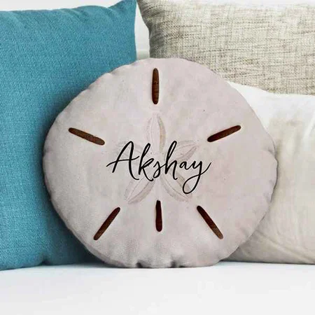 Sand Dollar Customized Photo Printed Circle Cushion Pillow