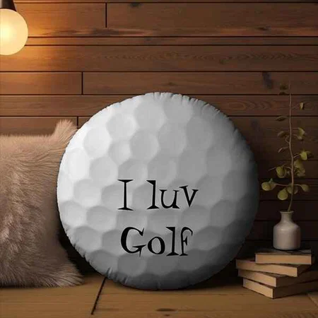 Golf Ball Dimples Customized Photo Printed Circle Cushion Pillow