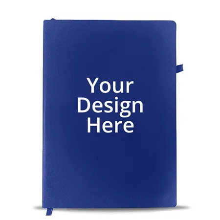 Azure Blue Customized Photo Printed Notebook Diary - A5