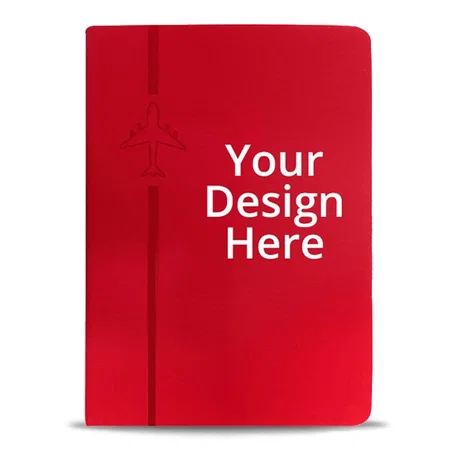 Crimson Red Customized Photo Printed Notebook Diary - A5