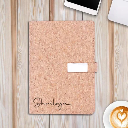 Brown Customized A5 Organiser Notebook With Metal Flap & Bookmark Ribbon | 80 Gsm, Natural Shade Paper | 192 Writing Pages