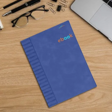 Blue Customized A5 Flexible Notebook With Side Line Design | Soft Bound Cover | 192 Writing Pages | 80 Gsm, Natural Shaded Paper