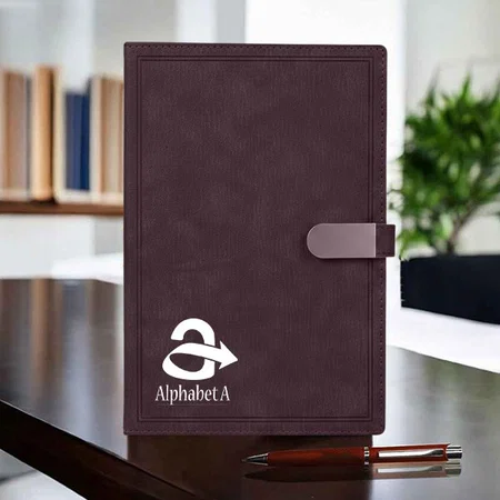 Brown Customized A5 Notebook With Memorandum And Bookmark Ribbon | 192 Writing Pages | Hard Bound Cover