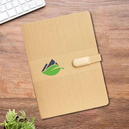 Customized A5 Notеbook With Flap Closure And Lining Design | 192 Writing Pages | 80 Gsm, Natural Shade Paper | Hard bound cover
