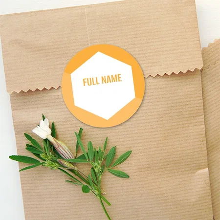 Orange Customized Printed Envelope Seal Sticker