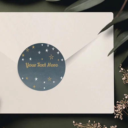 Grey Customized Printed Envelope Seal Sticker