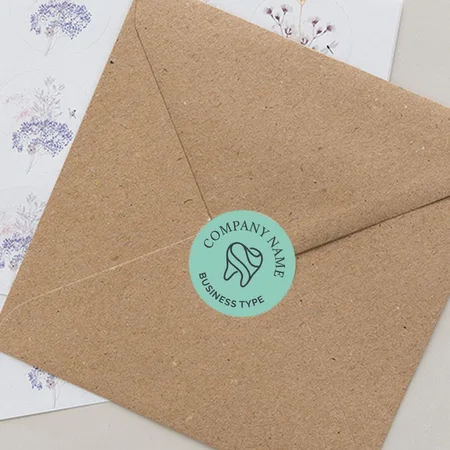 Dental Themed Customized Printed Envelope Seal Sticker