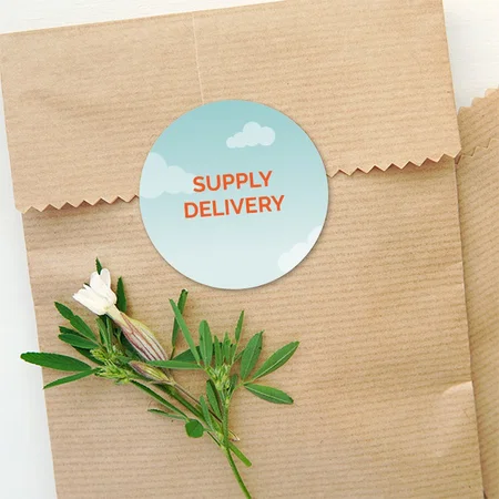 Clouds design Customized Printed Envelope Seal Sticker