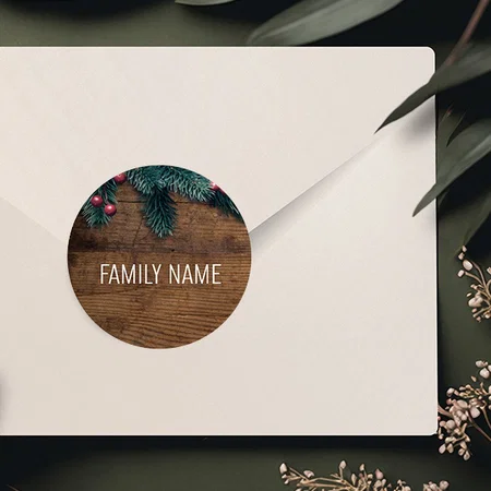 Christmas Themed Customized Printed Envelope Seal Sticker