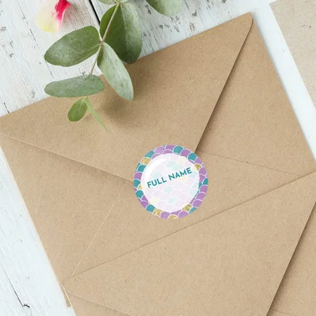Multicolor Customized Printed Envelope Seal Sticker
