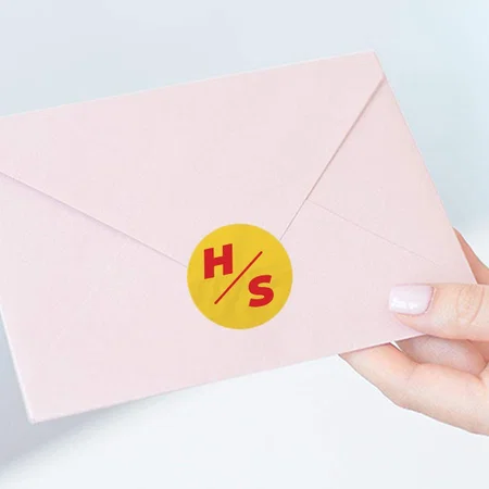 Initials Design Customized Printed Envelope Seal Sticker