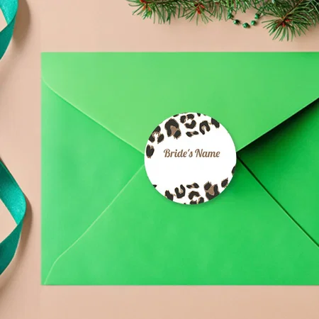 Black White Customized Printed Envelope Seal Sticker
