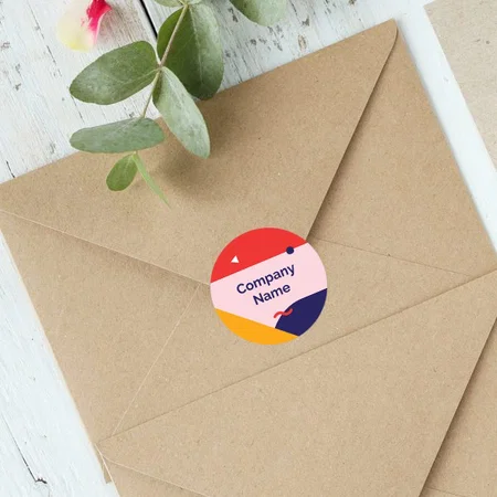 Colorful Pattern Customized Printed Envelope Seal Sticker