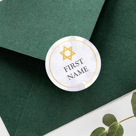 Star Designed Customized Printed Envelope Seal Sticker